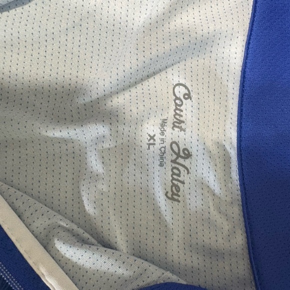 Royal Blue Polo Collar Sleeveless Tank Top - Picture 3 of 5